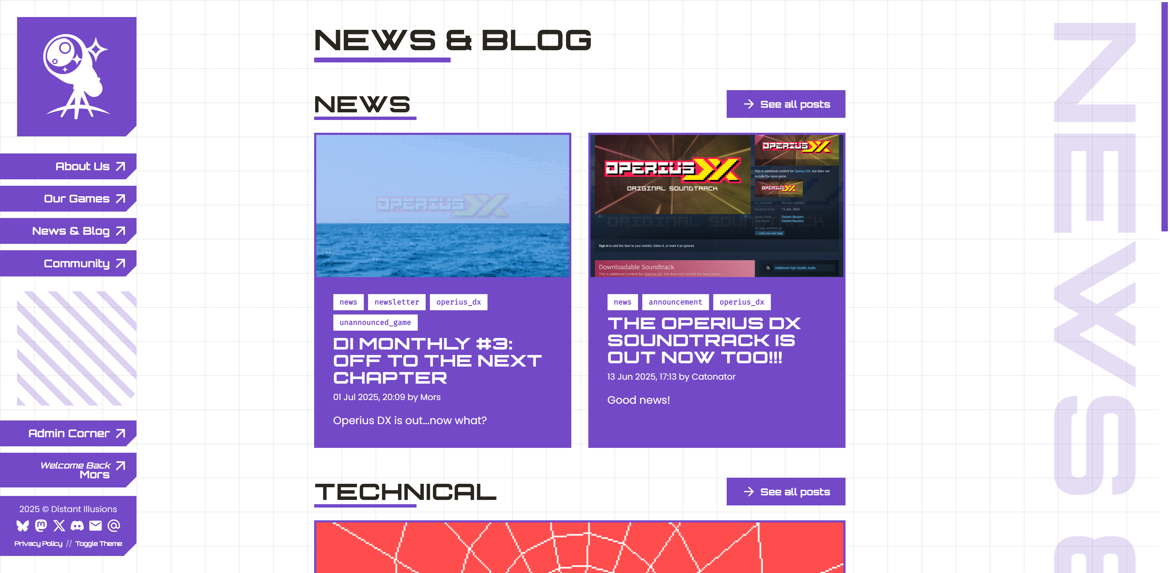 The new blog layout