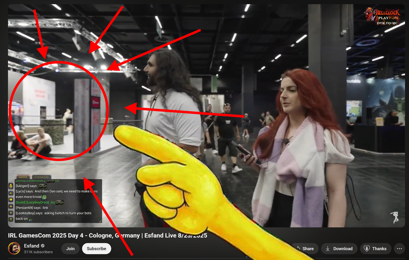 Look, it's us in the corner!