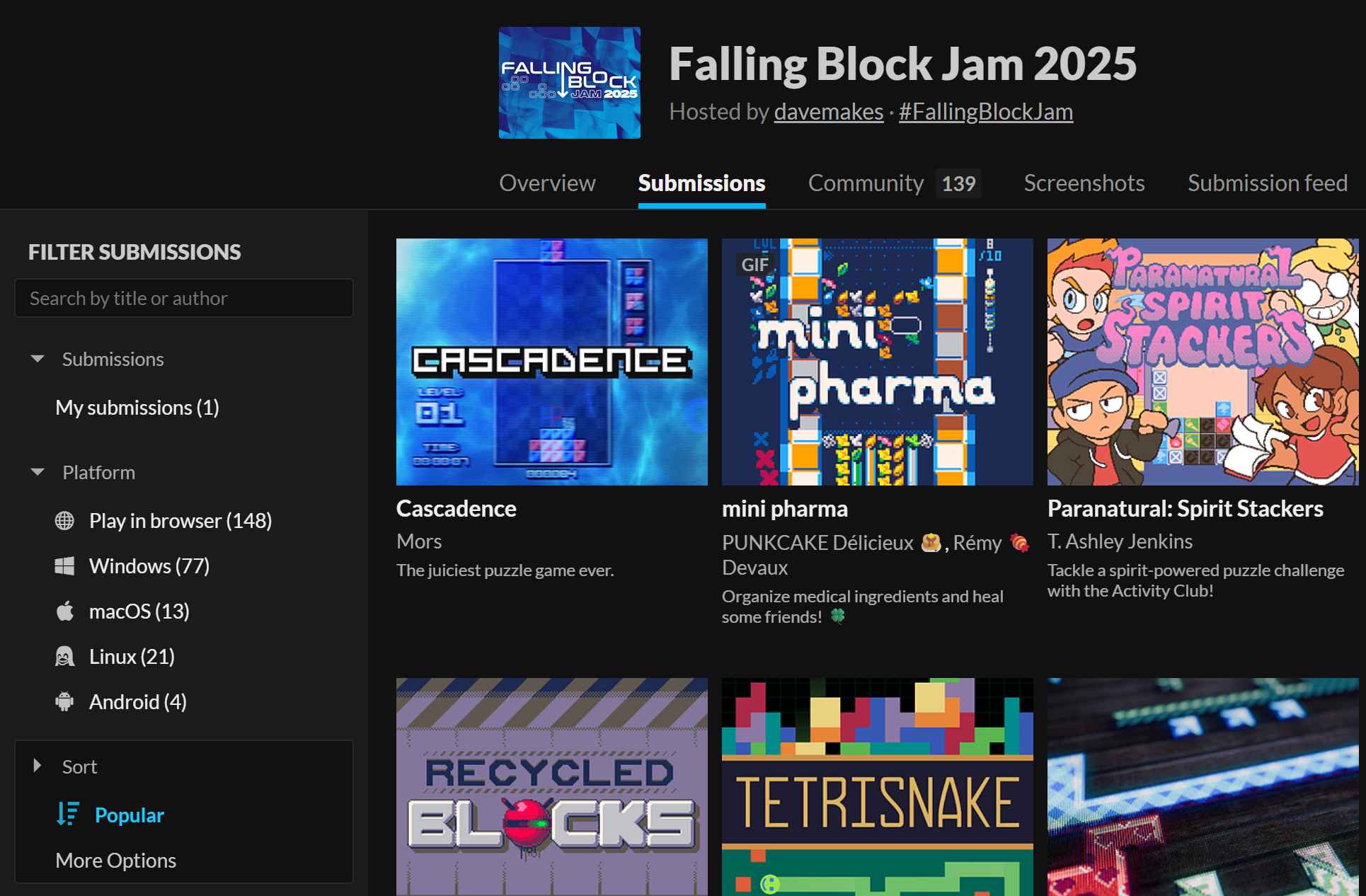 The jam page
