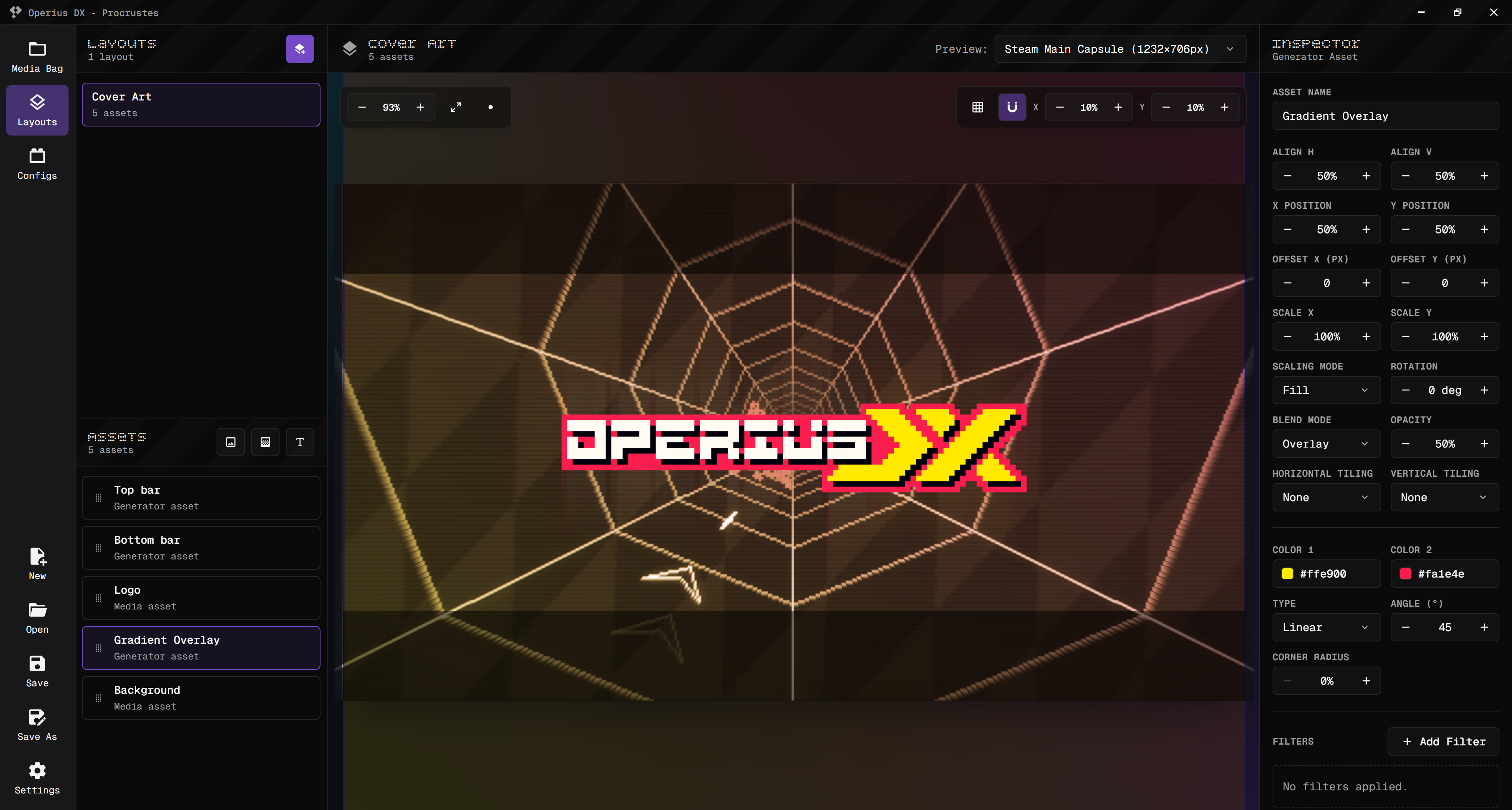 A screenshot of the app